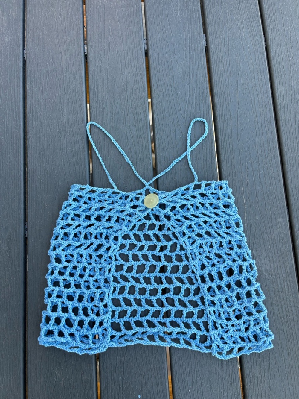 Crochet cotton tank top